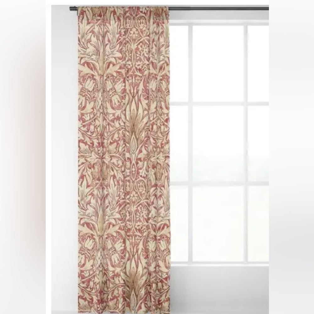 Chris Madden JCP two panel Semi sheer jacquard curtains 3in rod 86Hx55W